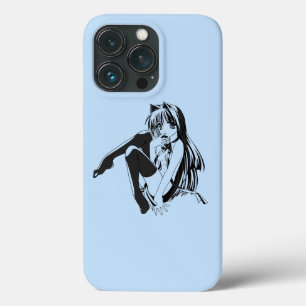 マンガ，ネコキャットガールフューリーかわいいロリ iPhone 13 PROケース