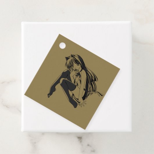 マンガ、ネコ娘 フューリー かわいい ロリ フェイバータグ (インサイチュ)