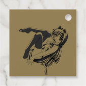 マンガ、ネコ娘 フューリー かわいい ロリ フェイバータグ (裏面)