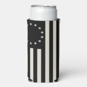 マンガ、ベッツィ・ロス国旗またはサークルアメリカ国旗 スリム缶クーラー (Seltzer正面)