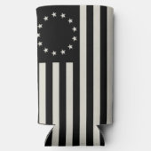 マンガ、ベッツィ・ロス国旗またはサークルアメリカ国旗 スリム缶クーラー (裏面)