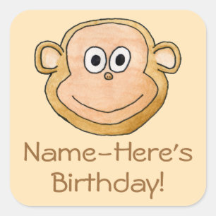 マンガ・モンキー、誕生日。 スクエアシール