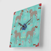 マンガ・ワイマラー スクエア壁時計 (傾斜)