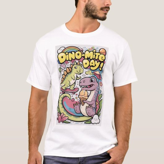 マンガDinoおもしろい Tシャツ (正面)