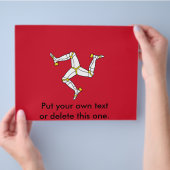 マンク島の旗が付いたフライヤー（英国） チラシ (手)