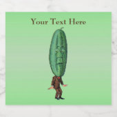 マングリおもしろいングリーンピックヘッド顔インSuet Green ビールラベル (シングルラベル)