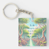 マングローブと引用文 キーホルダー (正面)