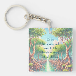 マングローブと引用文 キーホルダー