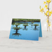 マングローブの挨拶状が付いている塩性湿地 カード (黄色い花)