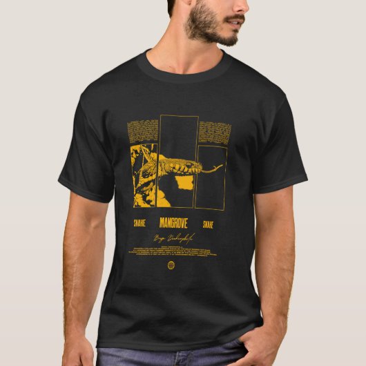 マングローブスネーク 爬虫類飼育者 Tシャツ (正面)