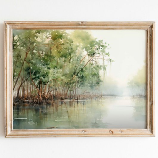 マングローブマーベル：マングローブの鮮やか水彩 ポスター