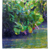 マングローブラグーンと海ブドウ シャワーカーテン (正面)