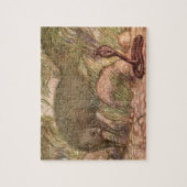 マングースとコブラバイサルゲント,ヴィンテージ野生動物 ジグソーパズル (縦)