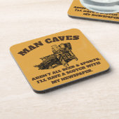 マンケイブはビールやスポーツばかりではない。 コースター (左側)