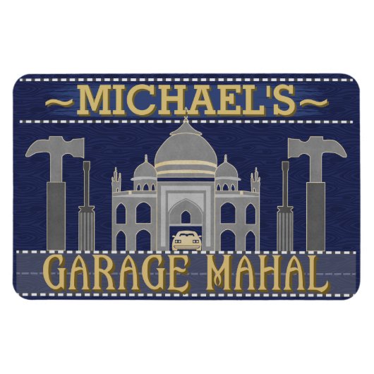 マンケイブガレおもしろいージマハルツール |名前をカスタムする マグネット (横)