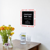 マンケイブサイン警告のwルールフォイル文字 箔ポスター (レイダウン (キッチン))