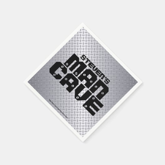 マンケイブステンレススチールダイヤモンドプレートナプキンス スタンダードカクテルナプキン (角)