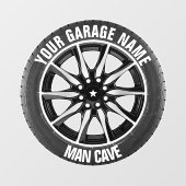 マンケイブユアガレージタイヤホイール名前をカスタムする ウィンドウサイン (シート)
