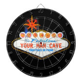 マンケイブユアガレージ有名サイン名前をカスタムする ダーツボード (正面)