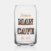 マンケイブ文字エフェクトビールカンガラス飲み物用品 ガラス缶 (裏面)