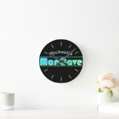 マンケパーソナライズされたーブバーデンメンオンクロック ラウンド壁時計 (ホーム)