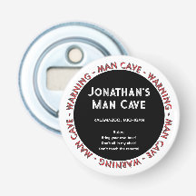 マンケーブおもしろい警告とルールボトルオープナー