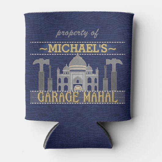 マンケーブガレージマハおもしろいル |パーソナライズされた | 缶クーラー (正面)