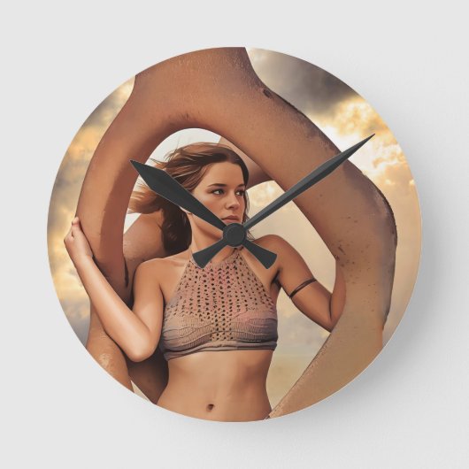 マンケーブクロック ラウンド壁時計 (正面)