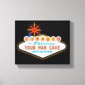 マンケーブザガレージ有名サイン名前をカスタムする キャンバスプリント (正面)