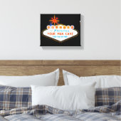 マンケーブザガレージ有名サイン名前をカスタムする キャンバスプリント (インサイチュ (寝室))