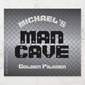 マンケーブスチールダイヤモンドプレート ビールラベル (シングルラベル)