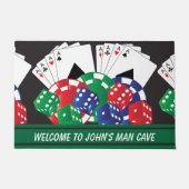 マンケーブトランプのポーカーナイト ドアマット (正面)