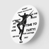 マンケーブバー時計 ラウンド壁時計 (傾斜)