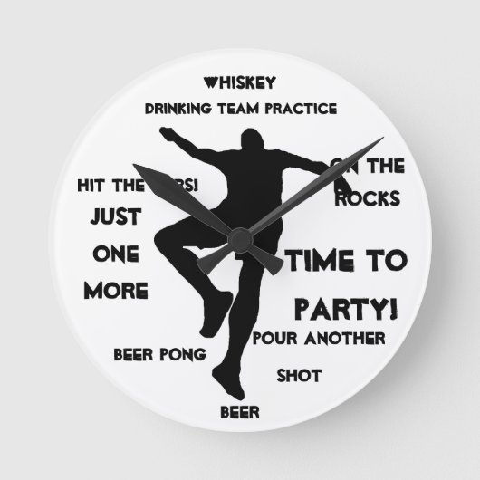 マンケーブバー時計 ラウンド壁時計 (正面)