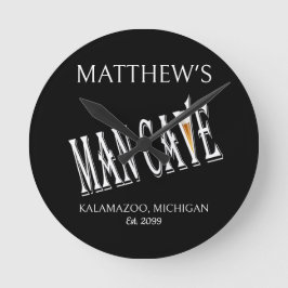 マンケーブパブクロックサイン ラウンド壁時計