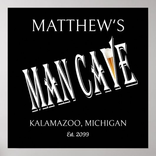 マンケーブパブポスタープリントサイン ポスター (正面)