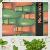 マンケーブビールカスタムパーソナライズされたバー キッチンタオル (折り畳み)