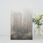 マンケーブ動揺してウェスタンカントリーカウボーイブーツ 便箋 (スタンド正面)