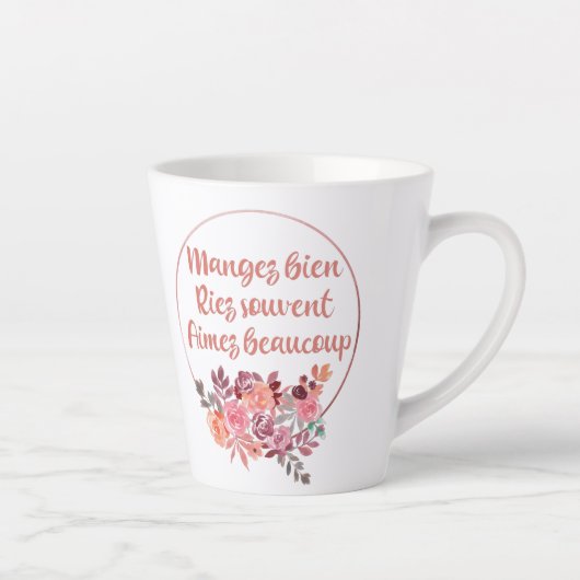 マンゲスビエンリエズスーヴェンアイメスボークフランスのープ カフェラテマグ (右)