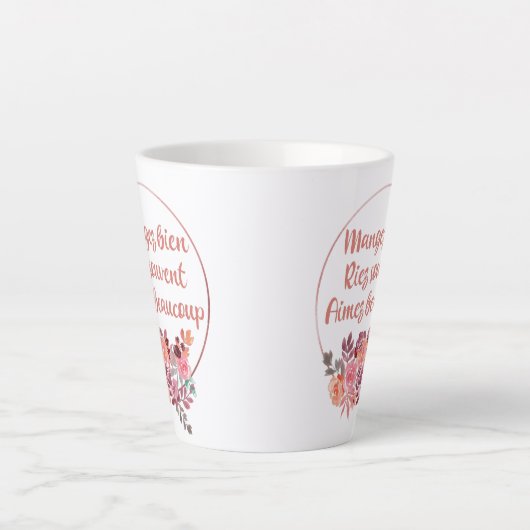 マンゲスビエンリエズスーヴェンアイメスボークフランスのープ カフェラテマグ (正面)