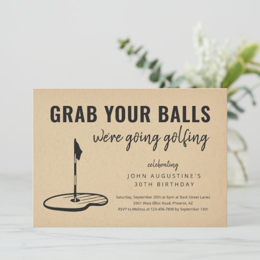 マンゴおもしろいルフ誕生日退職バチュラーパーティ 招待状 (スタンド正面)