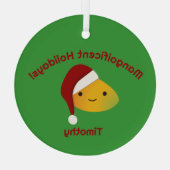 マンゴイフェントホリデーズサンタマンゴーガラスオーナメント ガラスオーナメント (裏面)