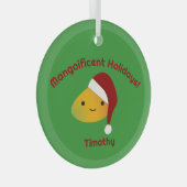 マンゴイフェントホリデーズサンタマンゴーガラスオーナメント ガラスオーナメント (正面右)