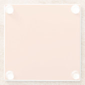 マンゴオレンジ無地の色 |クラシック |エレガント | ガラスコースター (裏面)