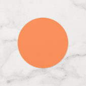 マンゴオレンジ無地の色 |クラシック |エレガント | コンフェッティ (スモール正面)