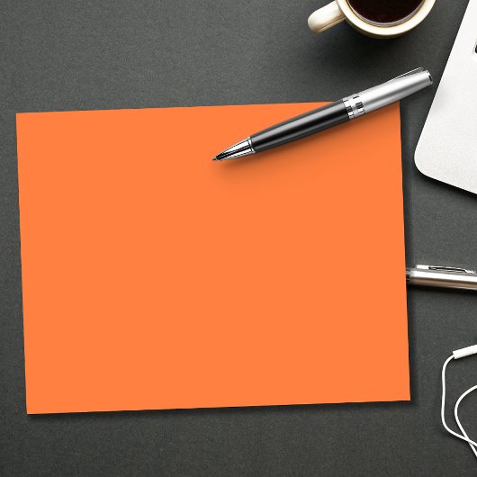 マンゴオレンジ無地の色 |クラシック |エレガント | ノートパッド