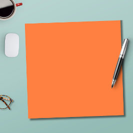 マンゴオレンジ無地の色 |クラシック |エレガント | ノートパッド