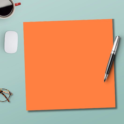マンゴオレンジ無地の色 |クラシック |エレガント | ノートパッド