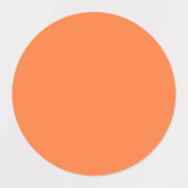 マンゴオレンジ無地の色 |クラシック |エレガント | ラベル (デザイン2)