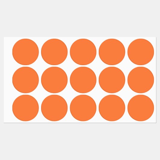 マンゴオレンジ無地の色 |クラシック |エレガント | ラベル (シート)